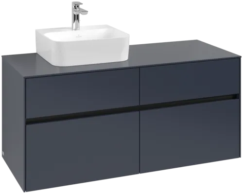 Picture of VILLEROY BOCH Collaro Vanity unit, with lighting, 4 pull-out compartments, 1200 x 548 x 500 mm, Marine Blue / Marine Blue #C098B0VQ