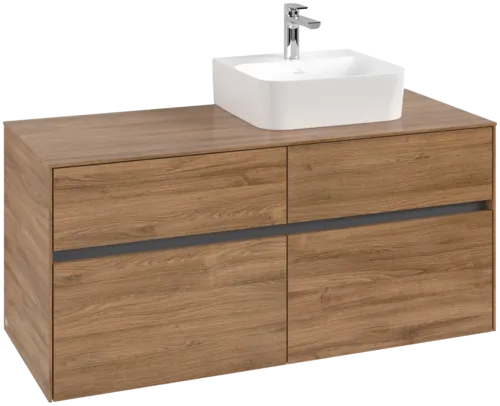 Bild von VILLEROY BOCH Collaro Waschbeckenunterschrank, 4 Auszüge, 1200 x 548 x 500 mm, Kansas Oak / Kansas Oak #C09900RH