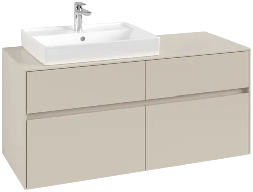 Obrázek VILLEROY BOCH Toaletní skříňka Collaro, s osvětlením, 4 výsuvy, 1200 x 548 x 500 mm, Cashmere Grey / Cashmere Grey #C082B0VN