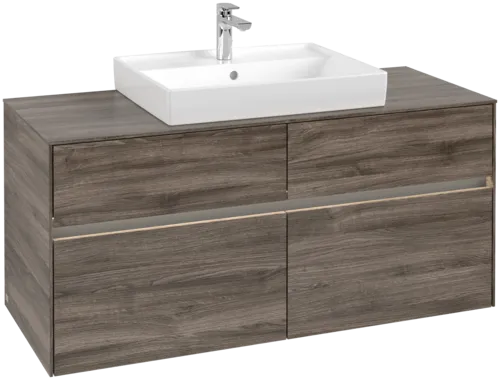 Bild von VILLEROY BOCH Collaro Waschbeckenunterschrank, mit Beleuchtung, 4 Auszüge, 1200 x 548 x 500 mm, Stone Oak #C081B0RK