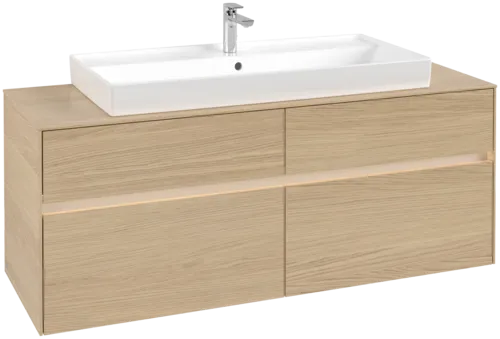 Obrázek VILLEROY BOCH Toaletní skříňka Collaro, s osvětlením, 4 výsuvy, 1400 x 548 x 500 mm, severský dub / severský dub #C092B0VJ