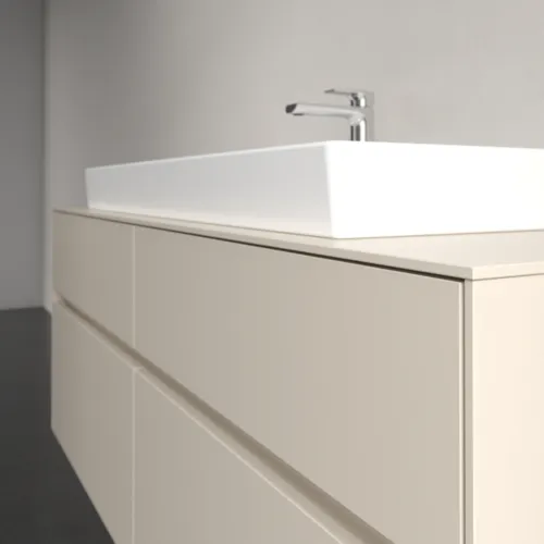Bild von VILLEROY BOCH Collaro Waschbeckenunterschrank, mit Beleuchtung, 4 Auszüge, 1400 x 548 x 500 mm, Cashmere Grey / Cashmere Grey #C092B0VN