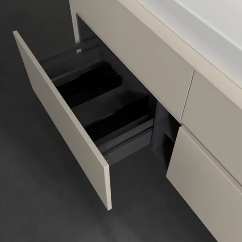 Bild von VILLEROY BOCH Collaro Waschbeckenunterschrank, mit Beleuchtung, 4 Auszüge, 1400 x 548 x 500 mm, Cashmere Grey / Cashmere Grey #C092B0VN