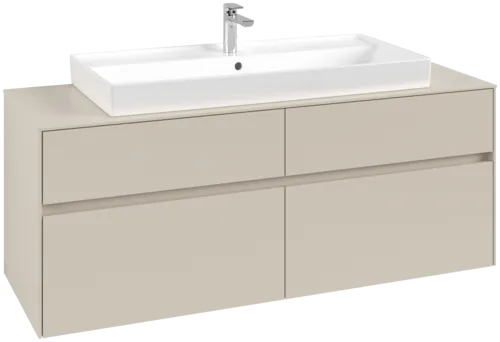 Bild von VILLEROY BOCH Collaro Waschbeckenunterschrank, mit Beleuchtung, 4 Auszüge, 1400 x 548 x 500 mm, Cashmere Grey / Cashmere Grey #C092B0VN