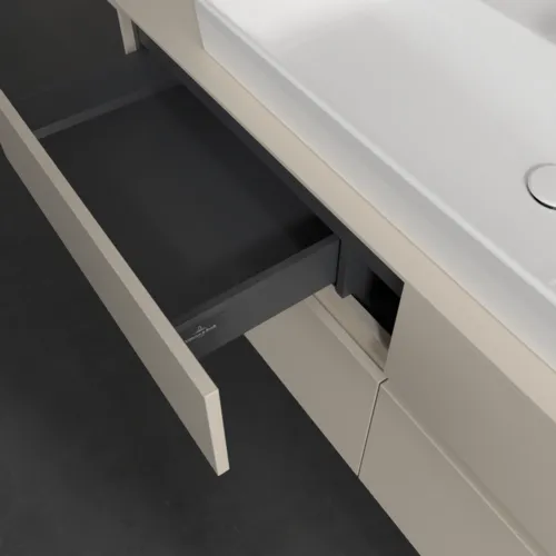 Bild von VILLEROY BOCH Collaro Waschbeckenunterschrank, mit Beleuchtung, 4 Auszüge, 1400 x 548 x 500 mm, Cashmere Grey / Cashmere Grey #C092B0VN