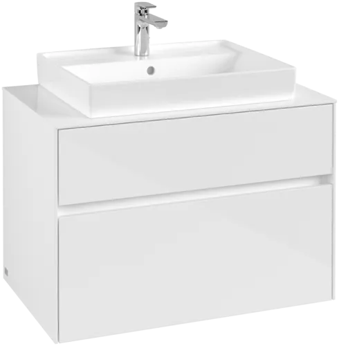 Bild von VILLEROY BOCH Collaro Waschbeckenunterschrank, 2 Auszüge, 800 x 548 x 500 mm, Glossy White / Glossy White #C08000DH