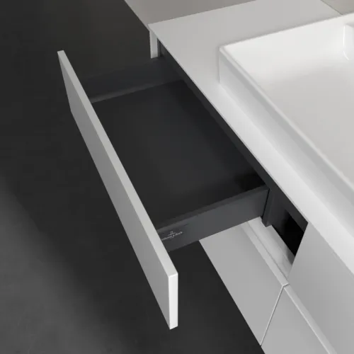 Bild von VILLEROY BOCH Collaro Waschbeckenunterschrank, mit Beleuchtung, 4 Auszüge, 1400 x 548 x 500 mm, Glossy White / Glossy White #C088B0DH