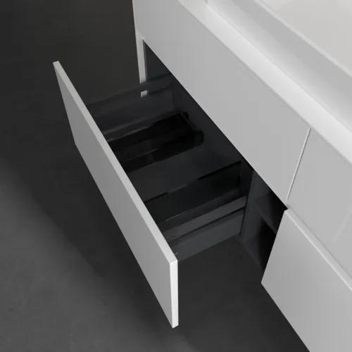 Bild von VILLEROY BOCH Collaro Waschbeckenunterschrank, mit Beleuchtung, 4 Auszüge, 1400 x 548 x 500 mm, Glossy White / Glossy White #C088B0DH