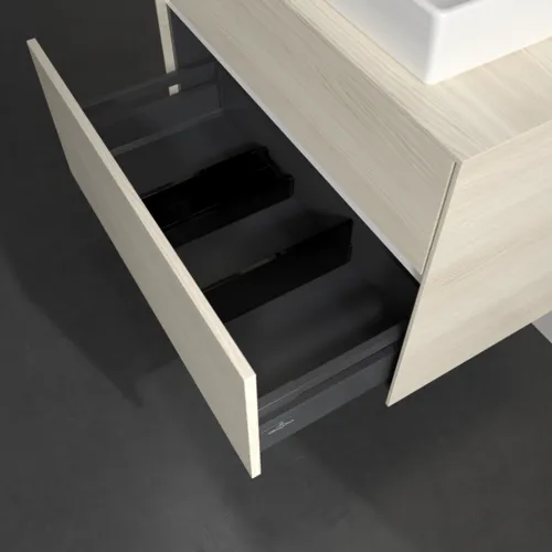 Bild von VILLEROY BOCH Collaro Waschbeckenunterschrank, mit Beleuchtung, 2 Auszüge, 800 x 548 x 500 mm, White Oak / White Oak #C080B0AA