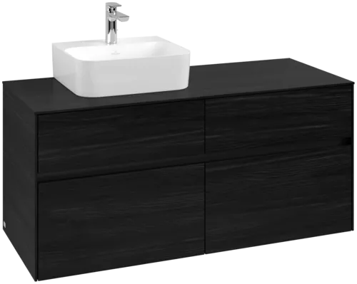 Bild von VILLEROY BOCH Collaro Waschbeckenunterschrank, 4 Auszüge, 1200 x 548 x 500 mm, Black Oak / Black Oak #C09800AB