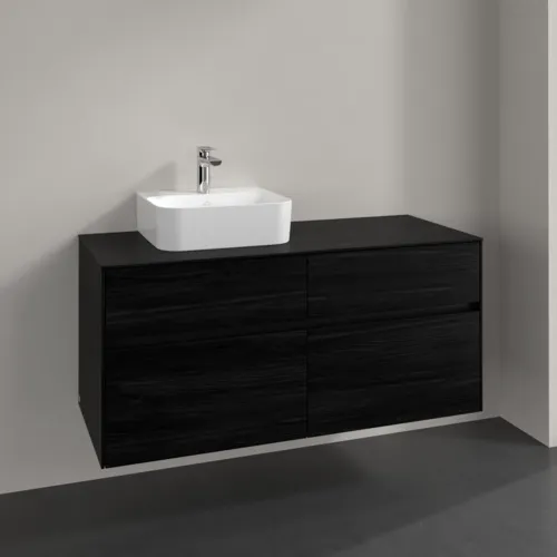 Bild von VILLEROY BOCH Collaro Waschbeckenunterschrank, 4 Auszüge, 1200 x 548 x 500 mm, Black Oak / Black Oak #C09800AB