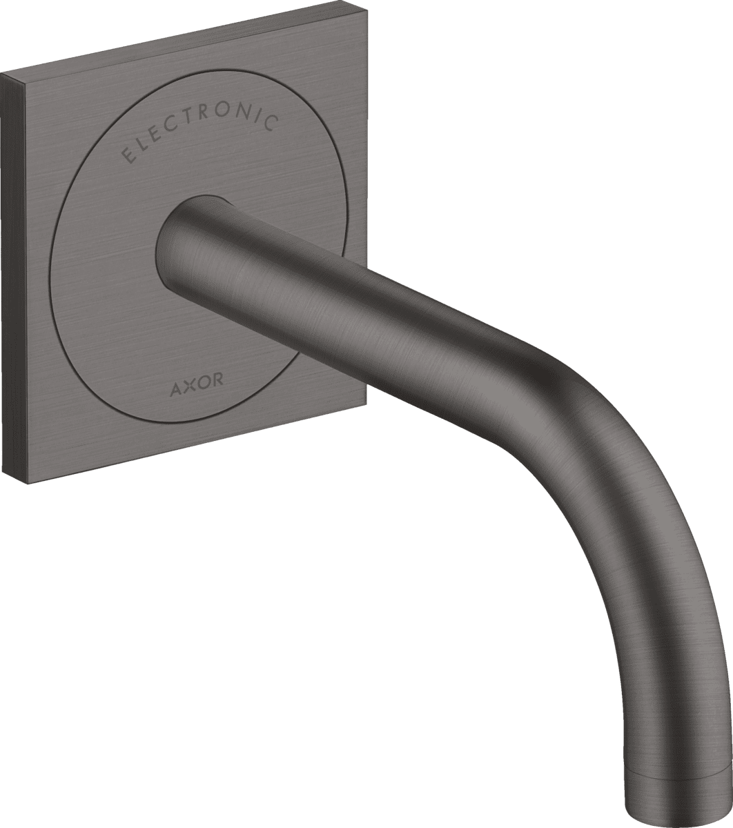 Obrázek HANSGROHE AXOR Uno Elektronická umyvadlová baterie pod omítku, montáž na stěnu, s výtokem 165 mm #38119340 - kartáčovaný černý chrom