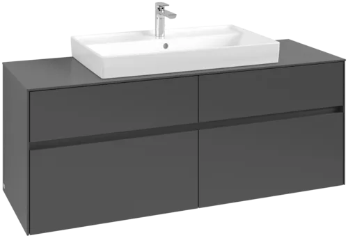 Bild von VILLEROY BOCH Collaro Waschbeckenunterschrank, 4 Auszüge, 1400 x 548 x 500 mm, Graphite / Graphite #C08800VR