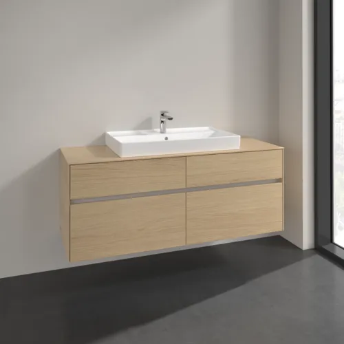 Bild von VILLEROY BOCH Collaro Waschbeckenunterschrank, 4 Auszüge, 1400 x 548 x 500 mm, Nordic Oak / Nordic Oak #C08800VJ