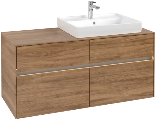 Bild von VILLEROY BOCH Collaro Waschbeckenunterschrank, mit Beleuchtung, 4 Auszüge, 1200 x 548 x 500 mm, Kansas Oak #C083B0RH