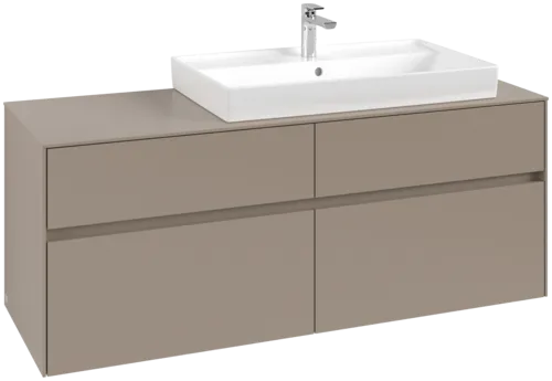Bild von VILLEROY BOCH Collaro Waschbeckenunterschrank, mit Beleuchtung, 4 Auszüge, 1400 x 548 x 500 mm, Taupe / Taupe #C090B0VM