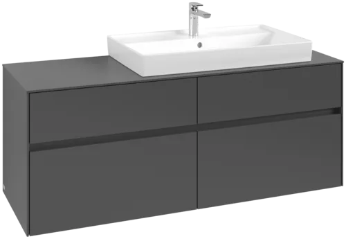 Bild von VILLEROY BOCH Collaro Waschbeckenunterschrank, mit Beleuchtung, 4 Auszüge, 1400 x 548 x 500 mm, Graphite / Graphite #C090B0VR