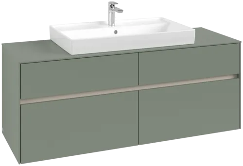 Bild von VILLEROY BOCH Collaro Waschbeckenunterschrank, mit Beleuchtung, 4 Auszüge, 1400 x 548 x 500 mm, Soft Green / Soft Green #C088B0AF