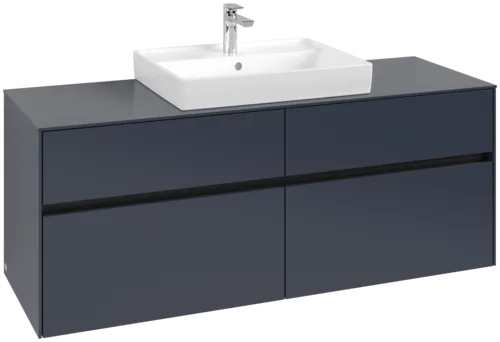Obrázek VILLEROY BOCH Collaro Vanity unit, with lighting, 4 pull-out compartments, 1400 x 548 x 500 mm, Marine Blue / Marine Blue #C084B0VQ