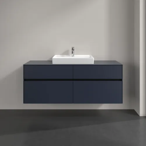 Obrázek VILLEROY BOCH Collaro Vanity unit, with lighting, 4 pull-out compartments, 1400 x 548 x 500 mm, Marine Blue / Marine Blue #C084B0VQ