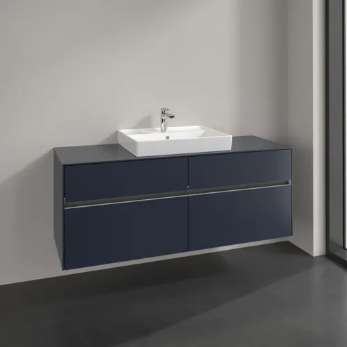Obrázek VILLEROY BOCH Collaro Vanity unit, with lighting, 4 pull-out compartments, 1400 x 548 x 500 mm, Marine Blue / Marine Blue #C084B0VQ