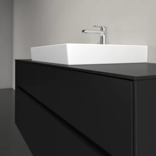 Bild von VILLEROY BOCH Collaro Waschbeckenunterschrank, mit Beleuchtung, 4 Auszüge, 1400 x 548 x 500 mm, Volcano Black / Volcano Black #C084B0VL