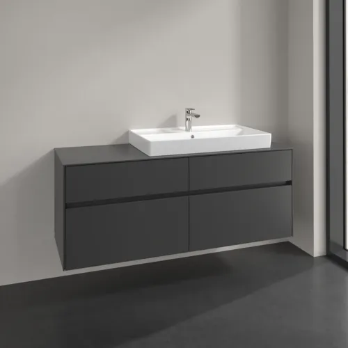Bild von VILLEROY BOCH Collaro Waschbeckenunterschrank, 4 Auszüge, 1400 x 548 x 500 mm, Graphite / Graphite #C09000VR