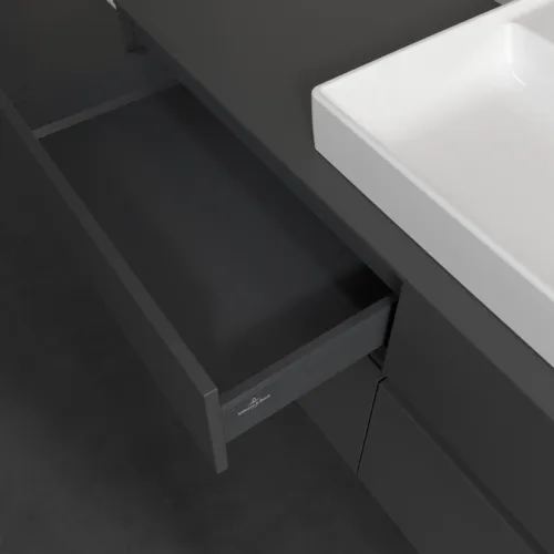 Bild von VILLEROY BOCH Collaro Waschbeckenunterschrank, 4 Auszüge, 1400 x 548 x 500 mm, Graphite / Graphite #C09000VR