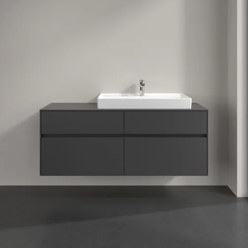 Bild von VILLEROY BOCH Collaro Waschbeckenunterschrank, 4 Auszüge, 1400 x 548 x 500 mm, Graphite / Graphite #C09000VR