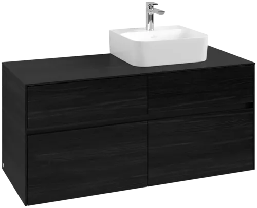 Bild von VILLEROY BOCH Collaro Waschbeckenunterschrank, 4 Auszüge, 1200 x 548 x 500 mm, Black Oak / Black Oak #C09900AB