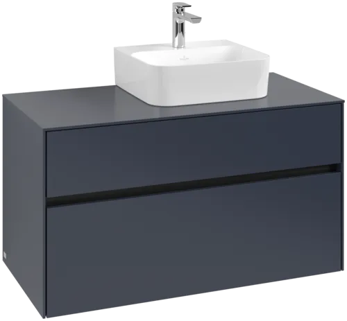 Bild von VILLEROY BOCH Collaro Waschbeckenunterschrank, 2 Auszüge, 1000 x 548 x 500 mm, Marine Blue / Marine Blue #C09600VQ