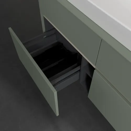 Obrázek VILLEROY BOCH Toaletní skříňka Collaro, s osvětlením, 4 výsuvy, 1200 x 548 x 500 mm, Soft Green / Soft Green #C091B0AF