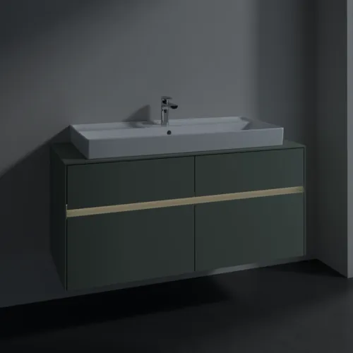 Obrázek VILLEROY BOCH Toaletní skříňka Collaro, s osvětlením, 4 výsuvy, 1200 x 548 x 500 mm, Soft Green / Soft Green #C091B0AF
