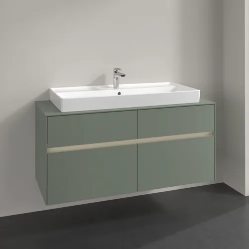 Obrázek VILLEROY BOCH Toaletní skříňka Collaro, s osvětlením, 4 výsuvy, 1200 x 548 x 500 mm, Soft Green / Soft Green #C091B0AF