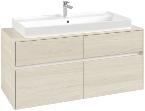 Bild von VILLEROY BOCH Collaro Waschbeckenunterschrank, 4 Auszüge, 1200 x 548 x 500 mm, White Oak / White Oak #C09100AA