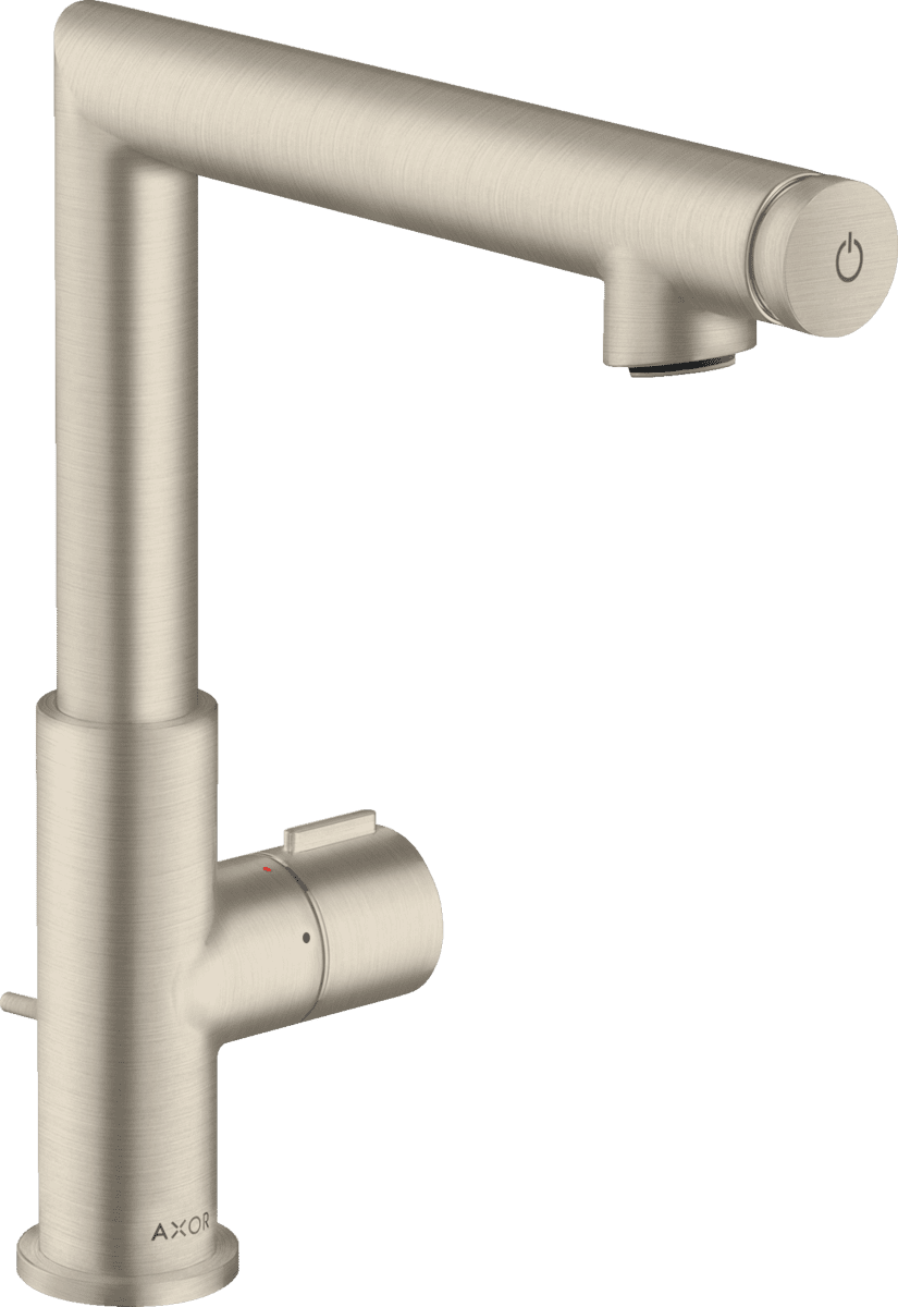 Bild von HANSGROHE AXOR Uno Waschtischmischer Select 220 mit Zugstangen-Ablaufgarnitur #45016820 - Brushed Nickel