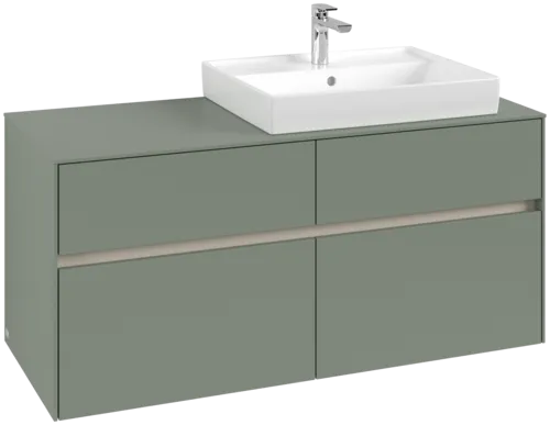 Bild von VILLEROY BOCH Collaro Waschbeckenunterschrank, mit Beleuchtung, 4 Auszüge, 1200 x 548 x 500 mm, Soft Green / Soft Green #C083B0AF