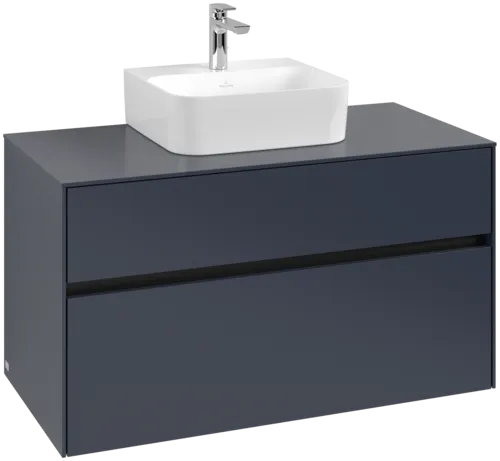 Bild von VILLEROY BOCH Collaro Waschbeckenunterschrank, mit Beleuchtung, 2 Auszüge, 1000 x 548 x 500 mm, Marine Blue / Marine Blue #C094B0VQ