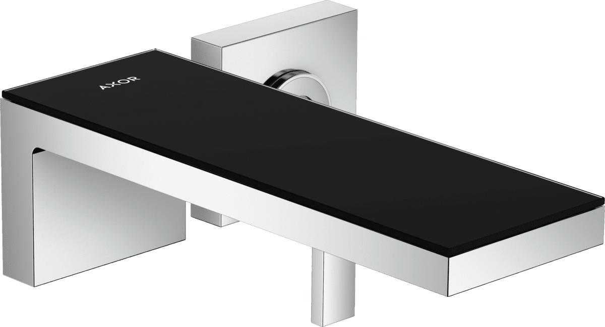 Bild von HANSGROHE AXOR MyEdition Einhebel-Waschtischmischer Unterputz für Wandmontage mit Auslauf 221 mm #47060600 - Chrom/Schwarzglas