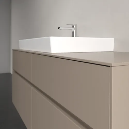 Bild von VILLEROY BOCH Collaro Waschbeckenunterschrank, mit Beleuchtung, 4 Auszüge, 1400 x 548 x 500 mm, Taupe / Taupe #C089B0VM