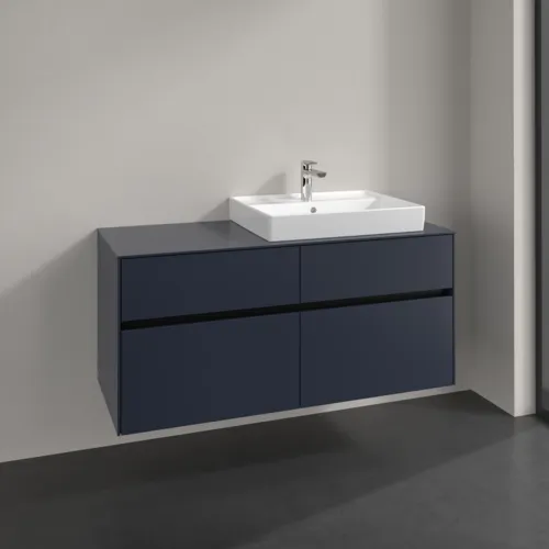 Bild von VILLEROY BOCH Collaro Waschbeckenunterschrank, 4 Auszüge, 1200 x 548 x 500 mm, Marine Blue / Marine Blue #C08300VQ