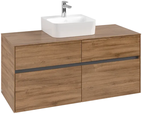 Bild von VILLEROY BOCH Collaro Waschbeckenunterschrank, 4 Auszüge, 1200 x 548 x 500 mm, Kansas Oak / Kansas Oak #C09700RH