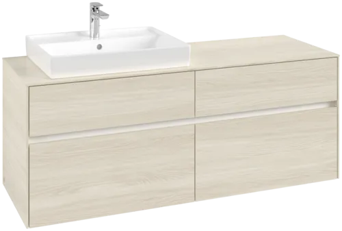 Bild von VILLEROY BOCH Collaro Waschbeckenunterschrank, 4 Auszüge, 1400 x 548 x 500 mm, White Oak / White Oak #C08500AA