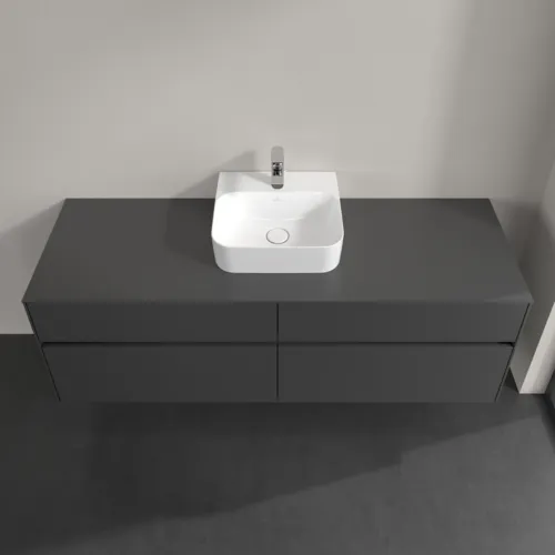 Obrázek VILLEROY BOCH Toaletní skříňka Collaro, 4 výsuvy, 1600 x 548 x 500 mm, grafitová / grafitová #C10400VR