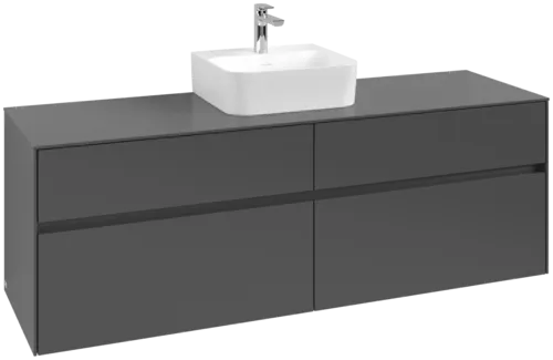Bild von VILLEROY BOCH Collaro Waschbeckenunterschrank, 4 Auszüge, 1600 x 548 x 500 mm, Graphite / Graphite #C10400VR