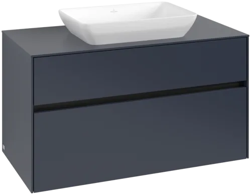 Bild von VILLEROY BOCH Collaro Waschbeckenunterschrank, mit Beleuchtung, 2 Auszüge, 1000 x 548 x 500 mm, Marine Blue / Marine Blue #C109B0VQ