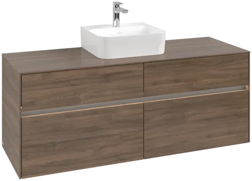Bild von VILLEROY BOCH Collaro Waschbeckenunterschrank, mit Beleuchtung, 4 Auszüge, 1400 x 548 x 500 mm, Arizona Oak / Arizona Oak #C100B0VH