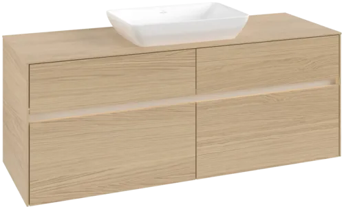Bild von VILLEROY BOCH Collaro Waschbeckenunterschrank, mit Beleuchtung, 4 Auszüge, 1400 x 548 x 500 mm, Nordic Oak / Nordic Oak #C116B0VJ