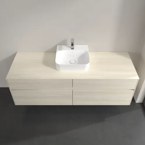 Picture of VILLEROY BOCH Collaro Vanity unit, with lighting, 4 pull-out compartments, 1600 x 548 x 500 mm, White Oak / White Oak #C104B0AA