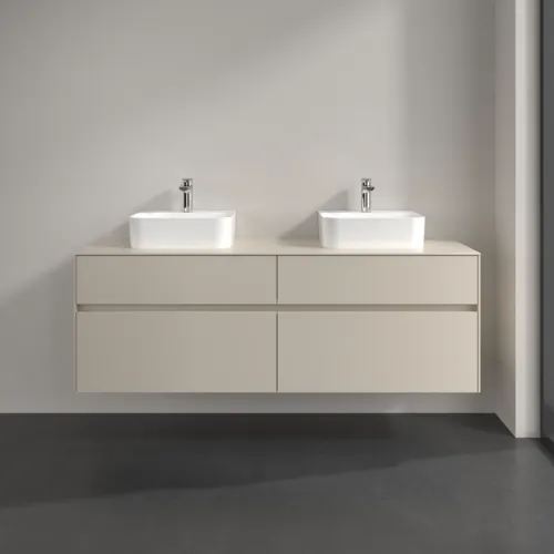 Bild von VILLEROY BOCH Collaro Waschbeckenunterschrank, mit Beleuchtung, 4 Auszüge, 1600 x 548 x 500 mm, Cashmere Grey / Cashmere Grey #C107B0VN